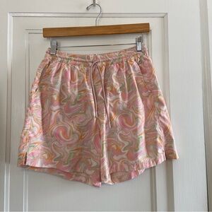 Outdoor Voices swim trunks with Paisley Print